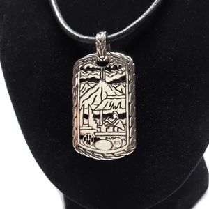 John Hardy Sterling Silver Leather Cord Necklace